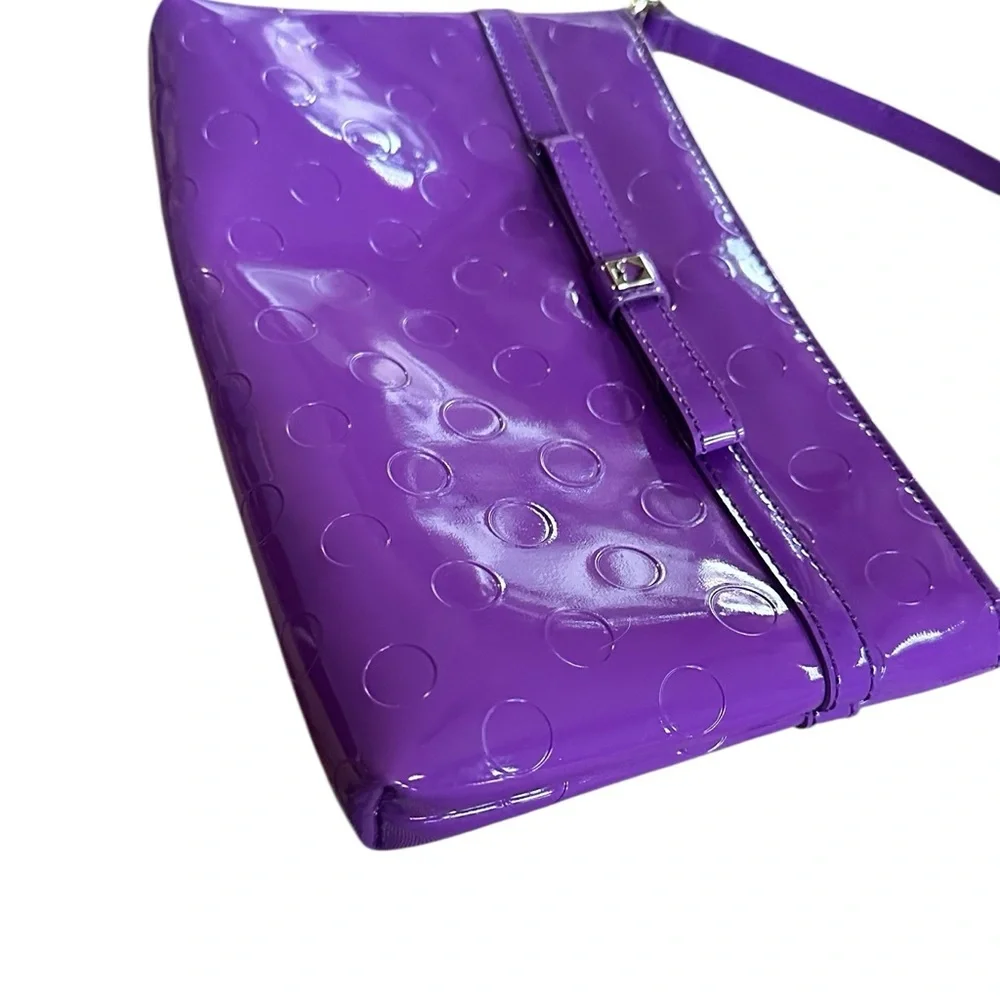 Kate Spade Purple Patent Crossbody Bag Small Bow Detail